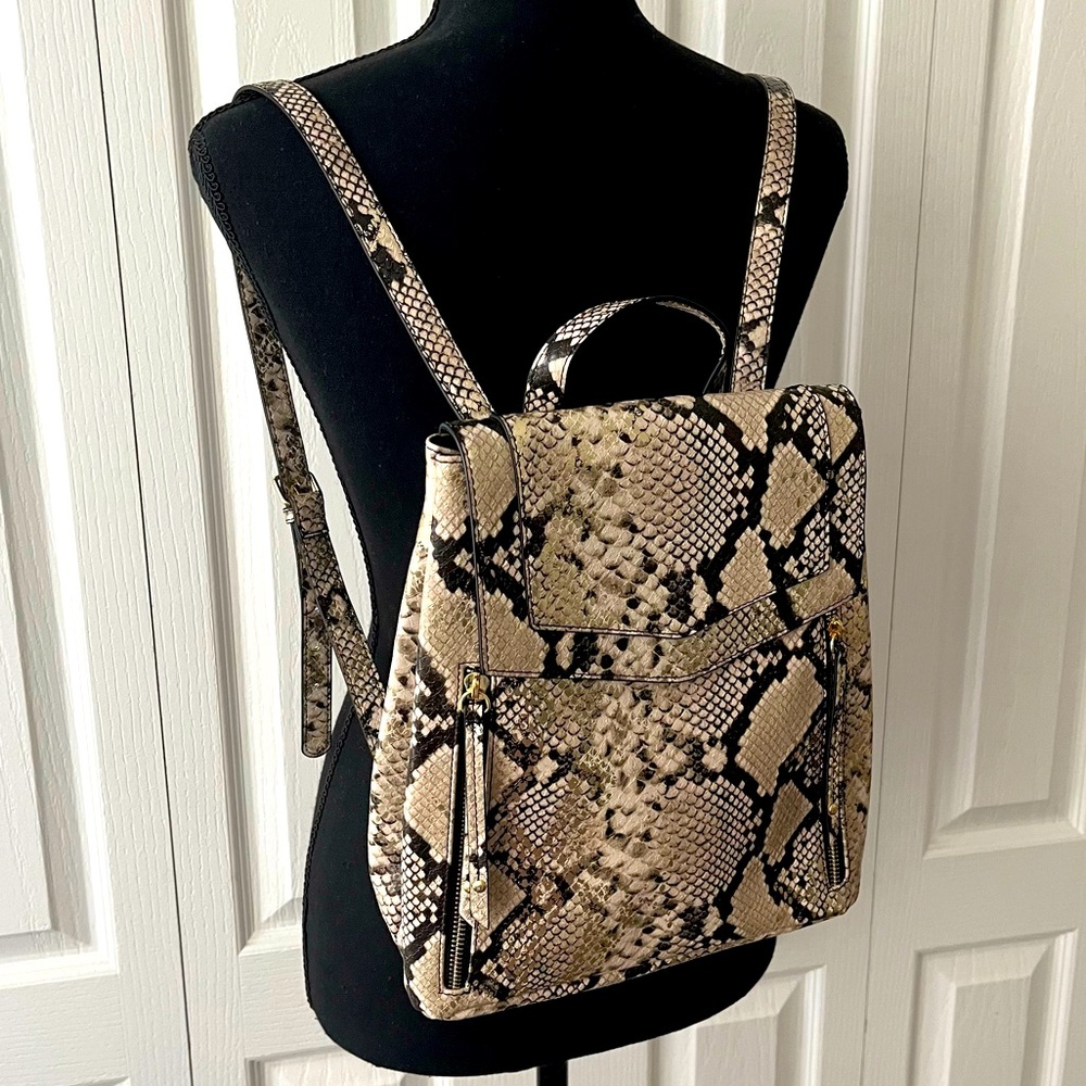 Express Snakeskin Backpack Purse